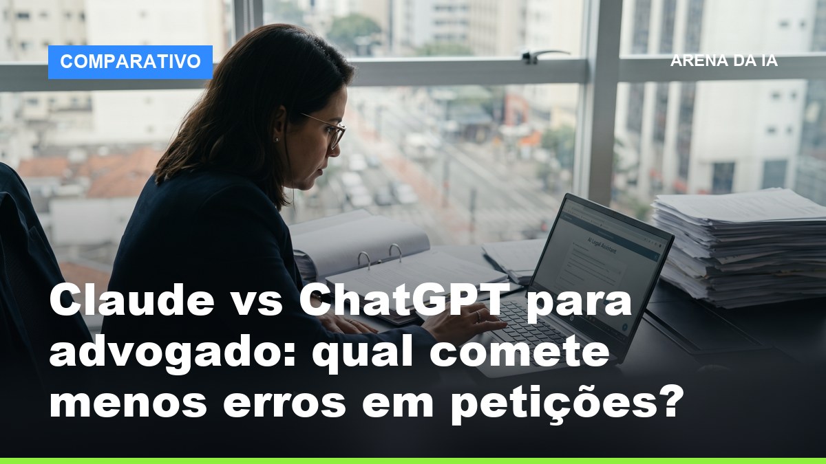 Advogado brasileiro usando IA Claude vs ChatGPT para análise jurídica no escritório de advocacia