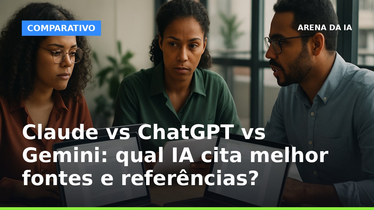 Comparação de IAs citando fontes e referências em português por três profissionais brasileiros