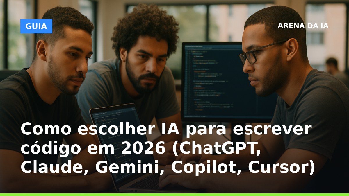 Como escolher IA para programar em 2026 entre ChatGPT, Claude, Gemini, Copilot e Cursor