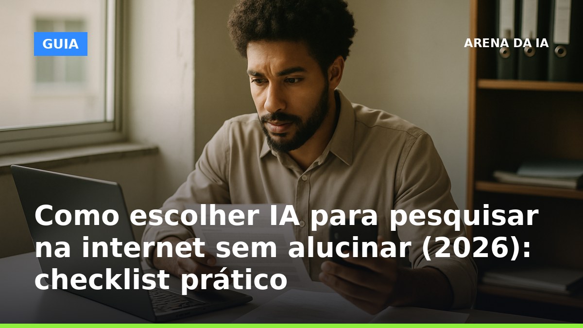Como escolher IA para pesquisar na internet sem alucinar em 2026