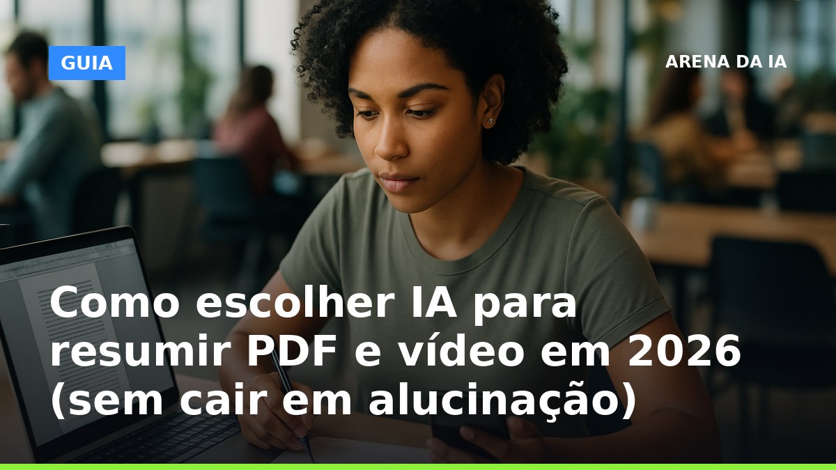 Como escolher IA para resumir PDF e vídeo em 2026 sem alucinação
