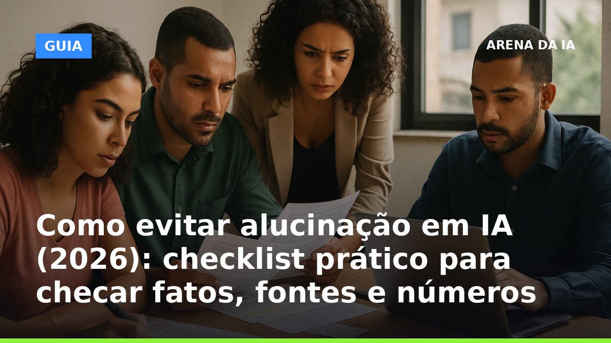 Checklist para evitar alucinação em IA em 2026 com verificação de fontes