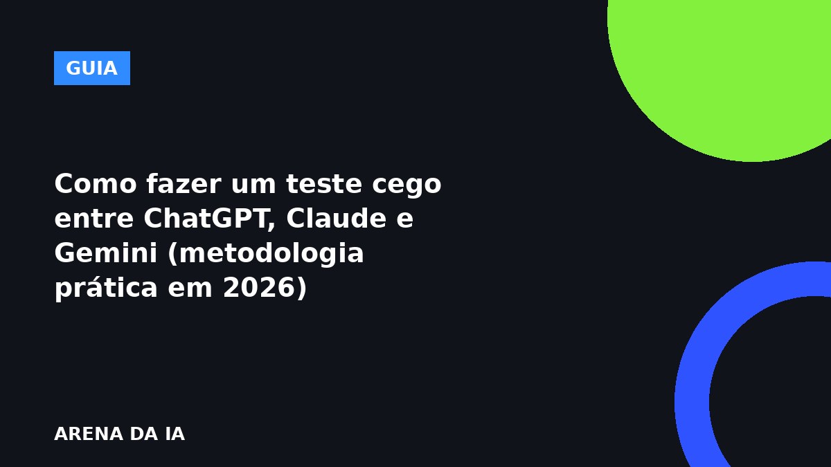 Teste cego entre ChatGPT, Claude e Gemini com rubrica de avaliação