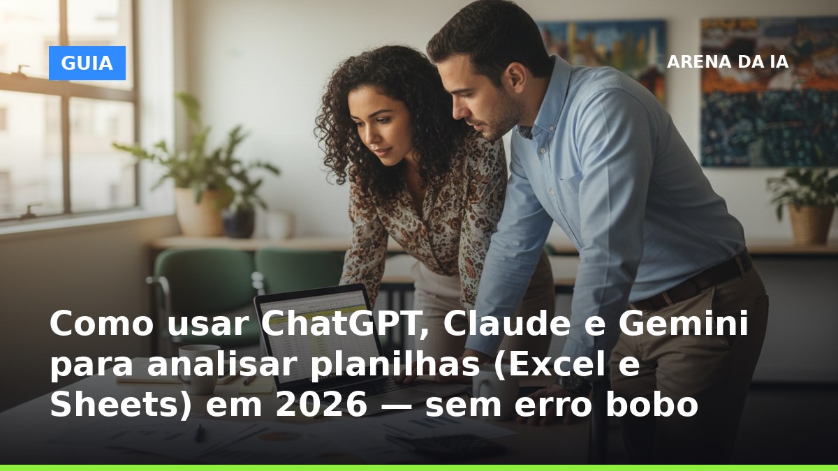 Como usar ChatGPT, Claude e Gemini para analisar planilhas no Excel e Google Sheets em 2026