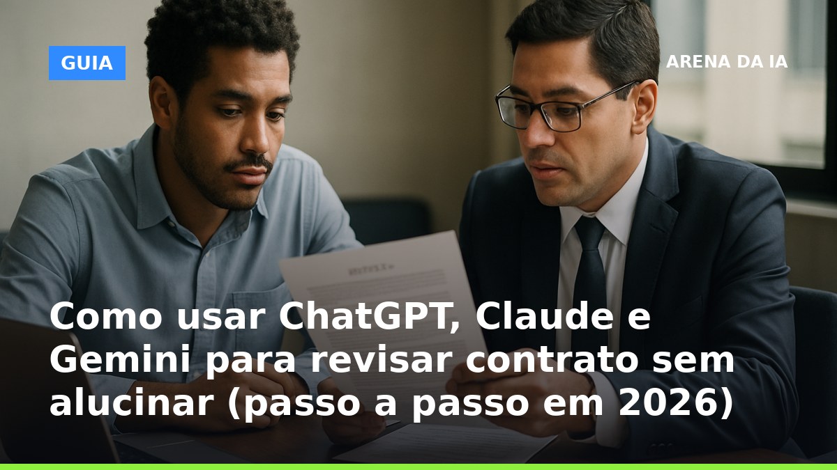 Guia para revisar contrato com ChatGPT, Claude e Gemini sem alucinar em 2026