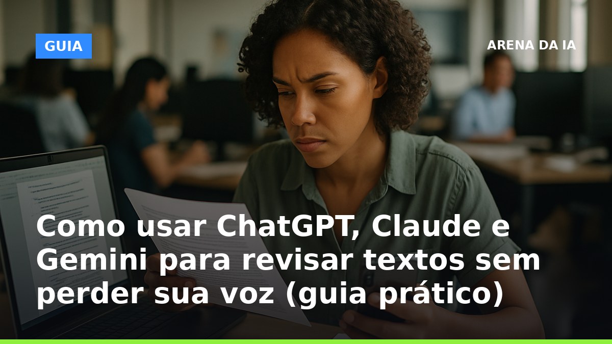 Guia para revisar texto com ChatGPT, Claude e Gemini sem perder o estilo de escrita