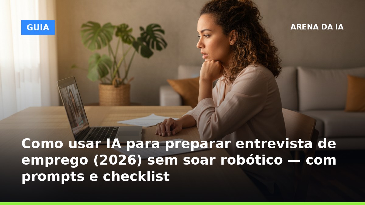 Como usar IA para preparar entrevista de emprego em 2026 sem respostas robóticas