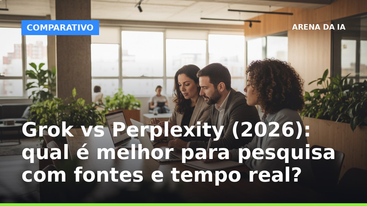Grok vs Perplexity para pesquisa com fontes e tempo real em 2026