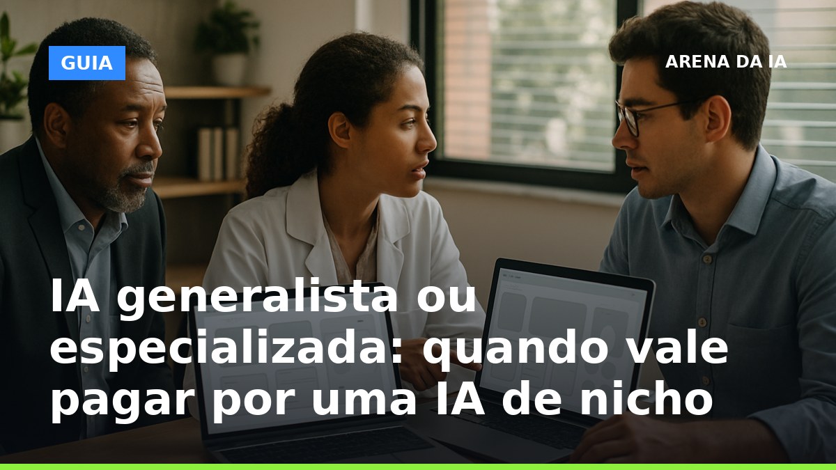 Guia: IA generalista ou especializada e quando vale pagar por IA de nicho