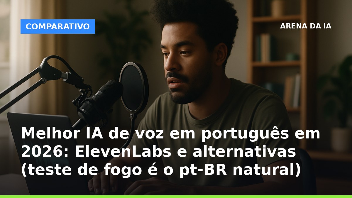 Comparativo de IA de voz em português brasileiro em 2026 para narração e atendimento