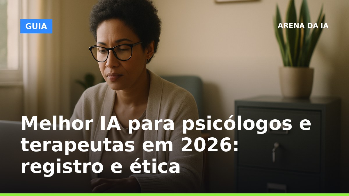 Melhor IA para psicólogos e terapeutas em 2026 com foco em registro clínico e ética