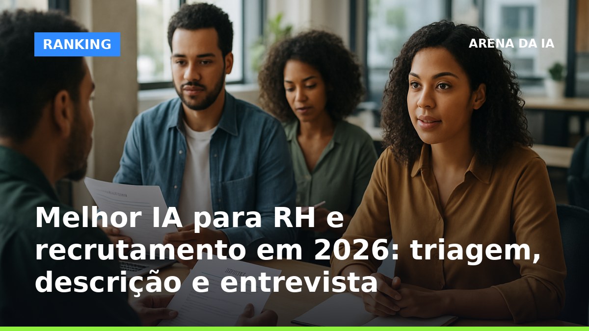 Melhor IA para RH e recrutamento em 2026 na triagem de currículos e roteiro de entrevista