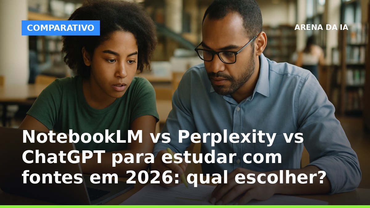 NotebookLM vs Perplexity vs ChatGPT para estudar com fontes em 2026