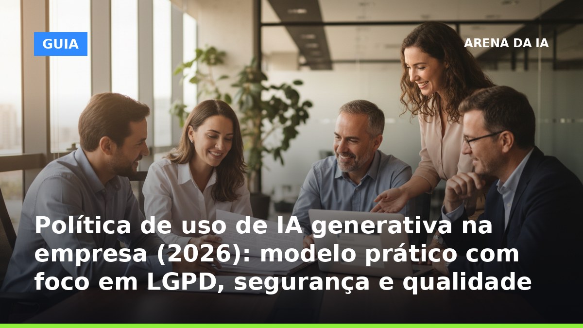 Equipe no Brasil revisando política de uso de IA generativa na empresa (LGPD e segurança)