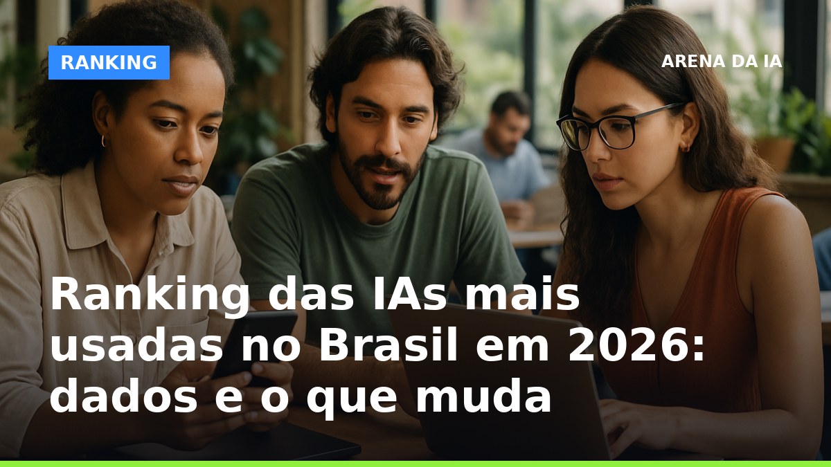Ranking das IAs mais usadas no Brasil em 2026 com dados e tendências de adoção