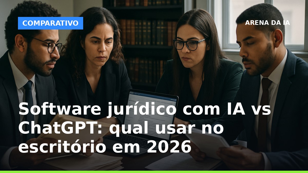 Software jurídico com IA vs ChatGPT no escritório de advocacia em 2026