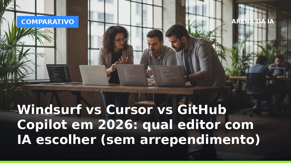 Windsurf vs Cursor vs GitHub Copilot: desenvolvedores brasileiros comparando editores com IA