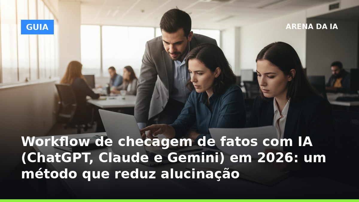 Workflow de checagem de fatos com IA (ChatGPT, Claude e Gemini) em redação brasileira